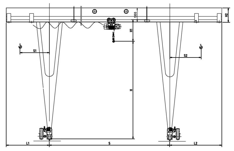 5 Ton 10 Ton L Model Electric Hoist Gantry Crane