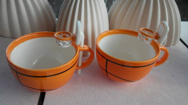 Ceramic Basketball Mug with Hoop