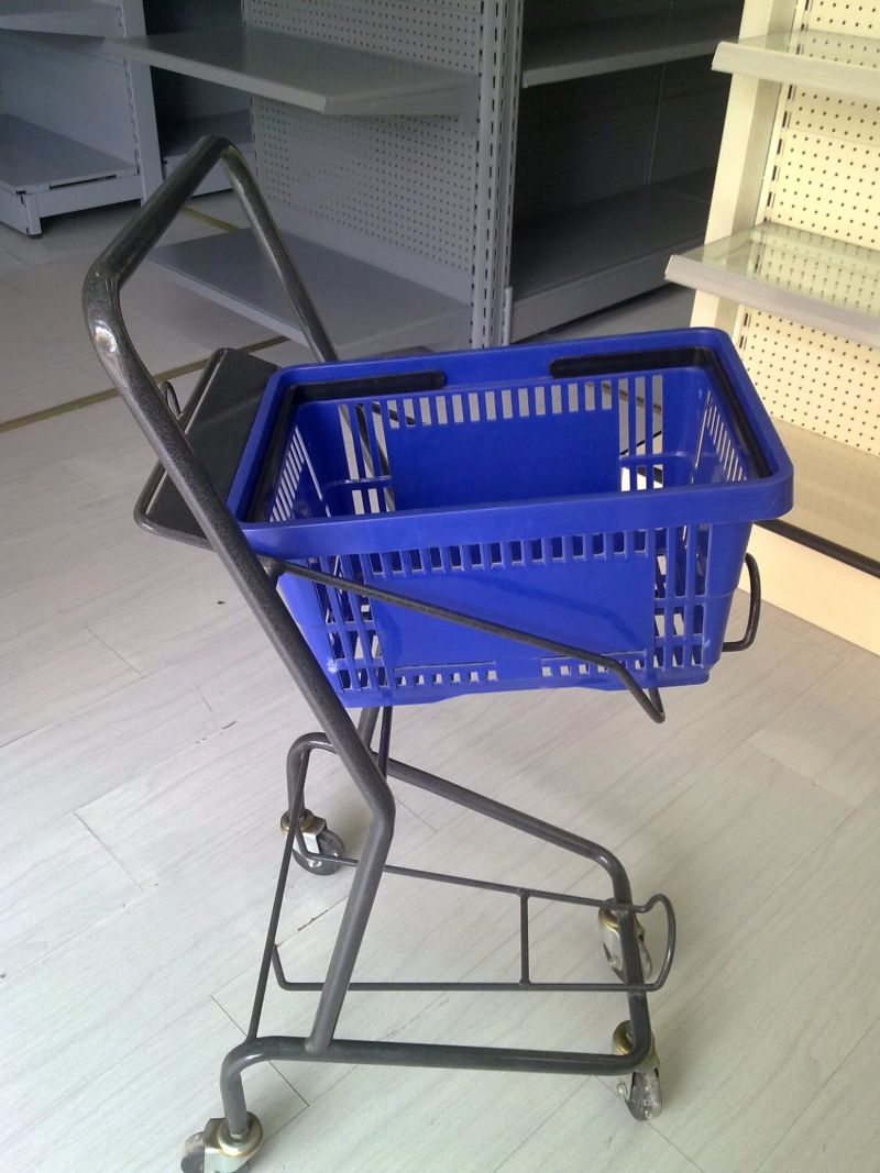 Store Rolling Go Cart Hand Basket Trolley