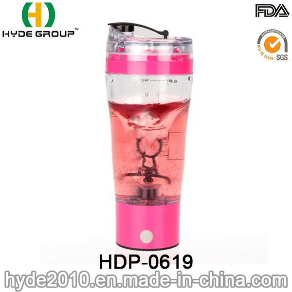 500ml Portable Plastic Vortex Protein Mixer Bottle, Plastic Electric Protein Shaker Bottle (HDP-0619)
