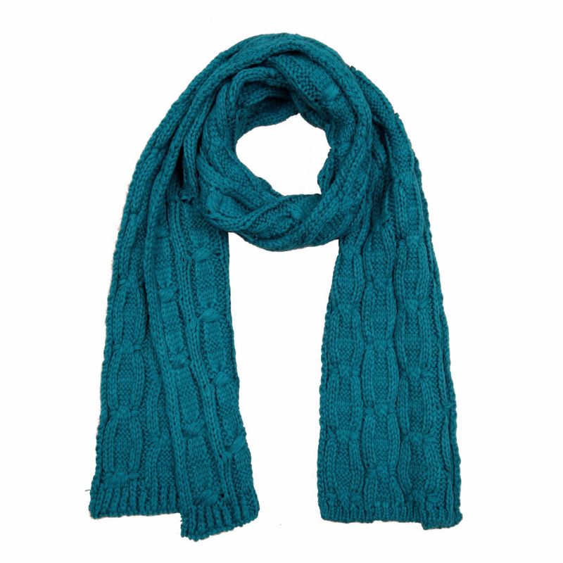 Womens Unisex Space Dye Fancy Thick Winter Cable Heavy Knitted Scarf (SK159)