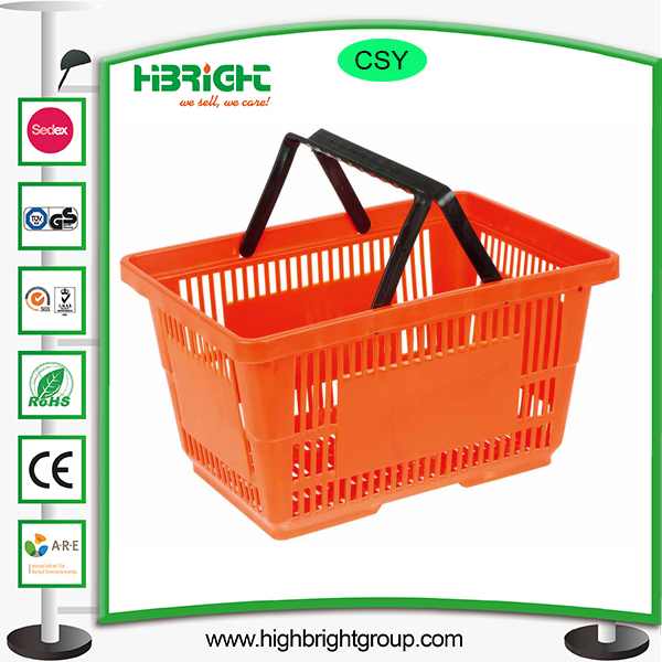 Colorful Supermarket Plastic Small Shopping Basket