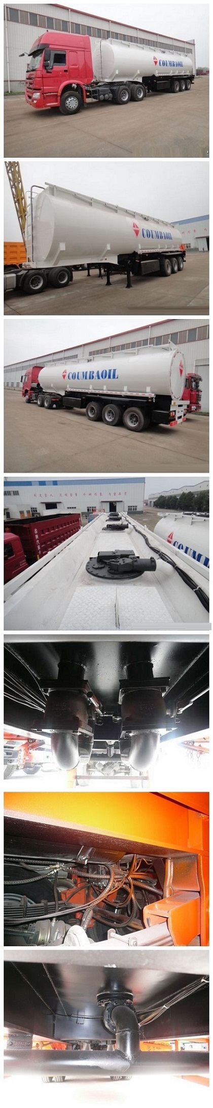 50000 Liters Fuel Transportation Tanker Oil Tank Semi Trailer