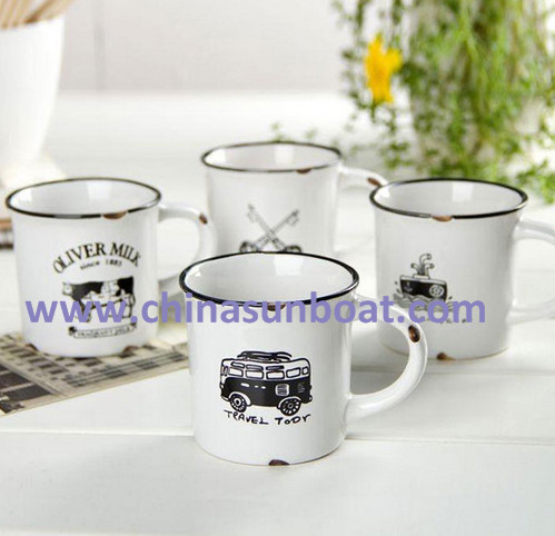 Sunboat Zakka Retro Creative Imitation Enamel Cup Coffee Cup / Mug Wholesale Nostalgic Tableware