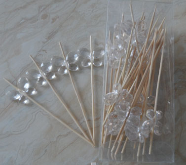 Romantic Bamboo Fruit Stick /Skewers with Butterfly