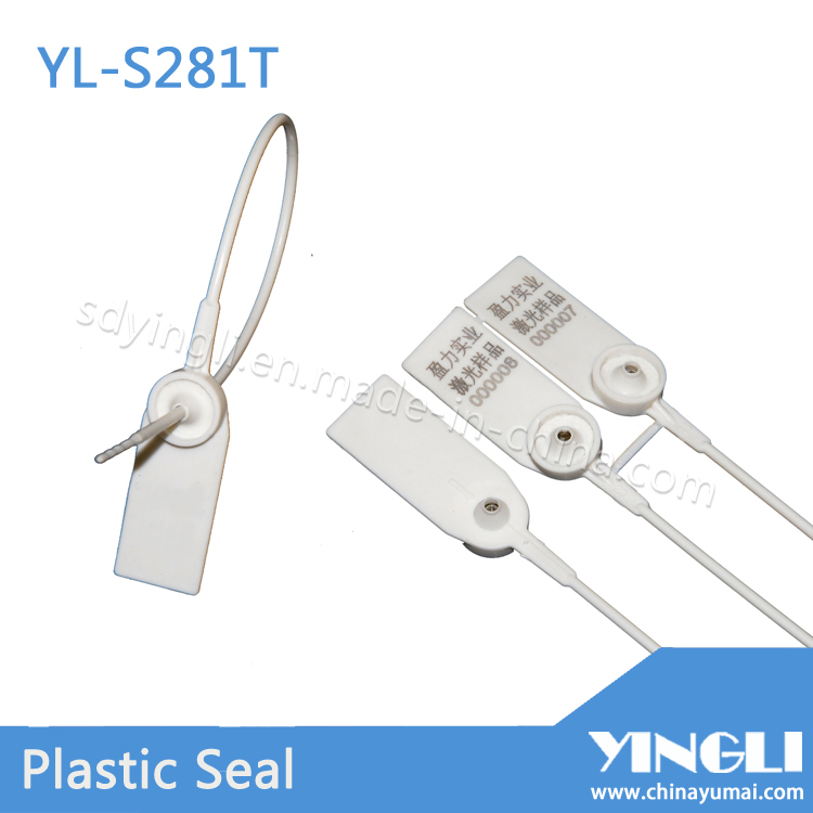 Laser Printed Plastic Seal with Barcode and Serial Number (YL-S281T)