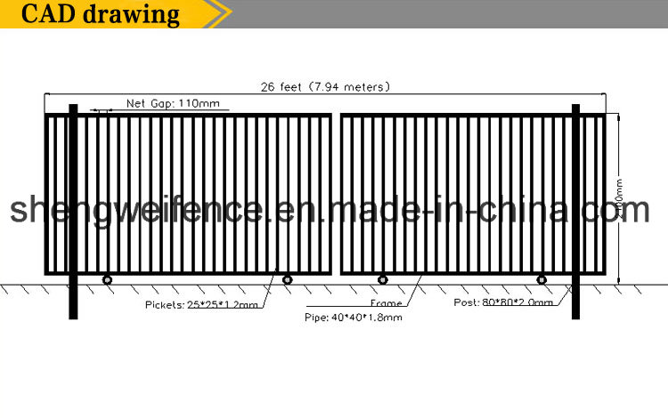 Security Steel Tubular Garden Fencing and Gates