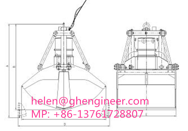 Electro-Hydrolic Clamshell Grab for Iron Ore