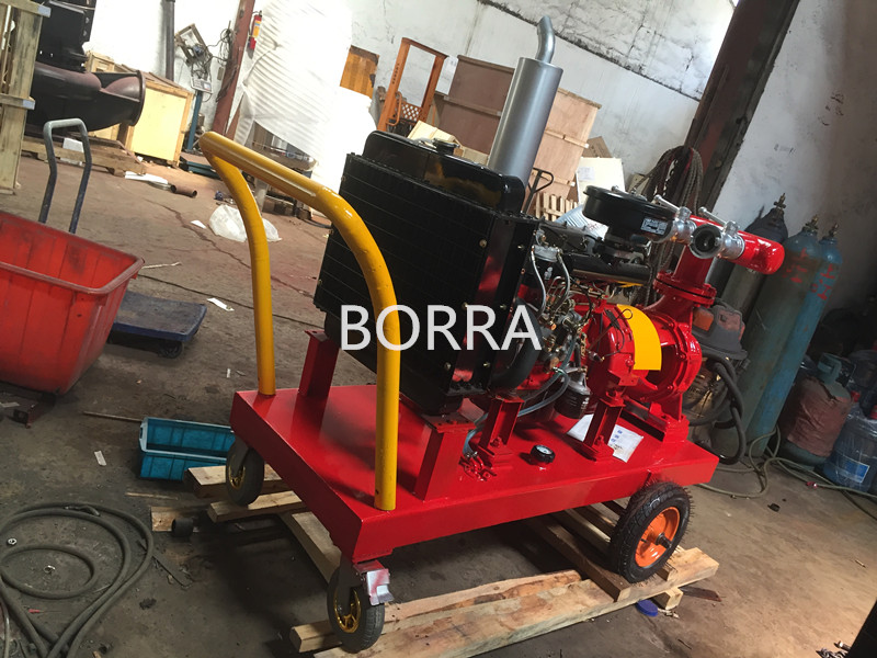 Trolly Mobile End Suction Diesel Fire Fighting Water Pump