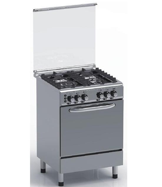 Full Stainless Steel 4 Gas Burner Stove with Gas Oven