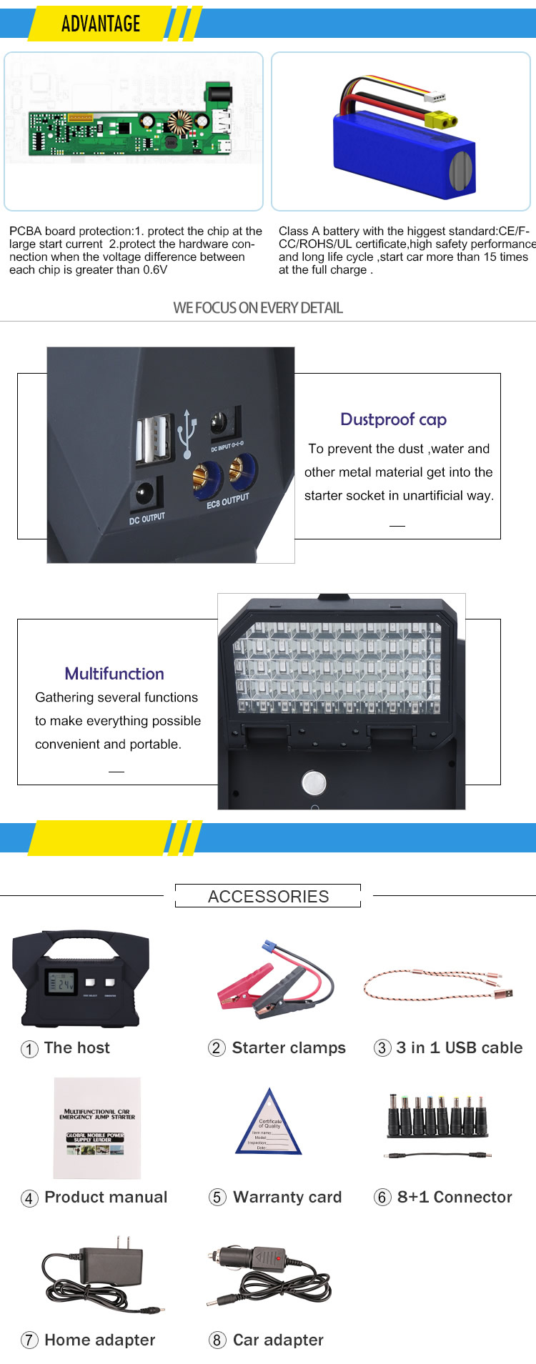 Multi-Function Battery for 24 Volt Truck with Ce FCC RoHS