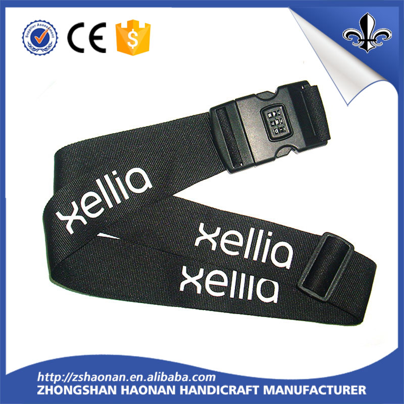 Factory Direct Sale Luggage Straps/Polyester Luggage Belt with Your Logo