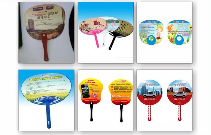 Plastic Advertising Promotional Plastic Hand Fan with Custom Printed Folding Hand Fan