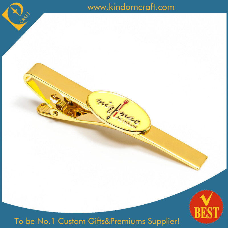 2015 Custom High Quality Golden Finish Metal Tie Clip for Sale