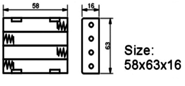 3V Battery Holder Waterproof Battery Holder AA Battery Holder