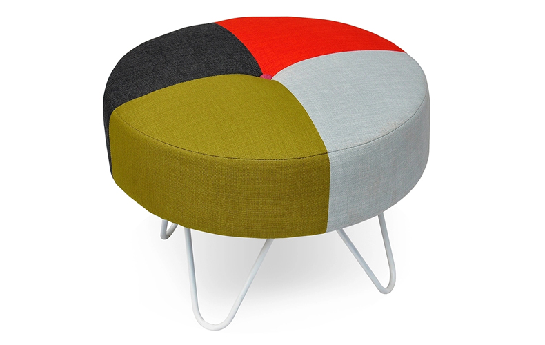 Home Design Furniture Fabric Stools with Metal Leg