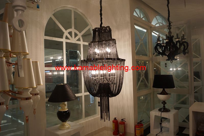 Modern Chain Black Chandelier (KA180)