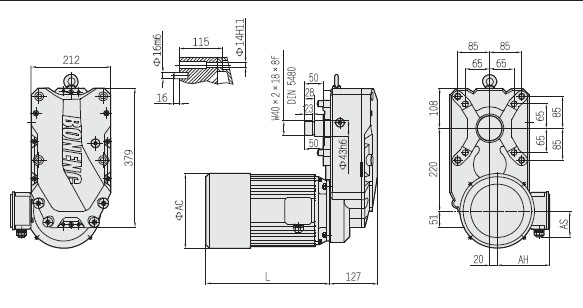 Electric Hoist / FC Series Parallel Shaft Helical Gearbox for Hosit