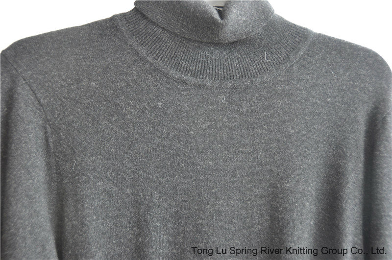 70%Wool 30%Cashmere Knit Puullover Sweater for Ladies