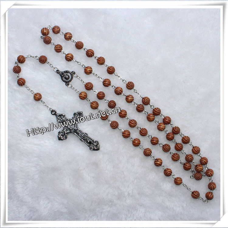 Plastic Imitation Crystal Beads Religious Rosary (IO-cr236)