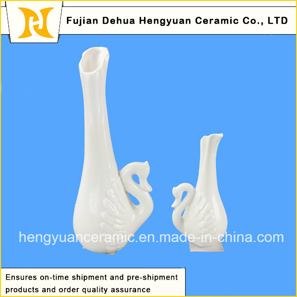 Ceramic Swan Shape Vase, Put The Vase (Big)