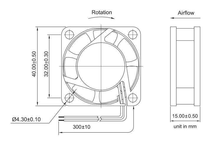 High Air Impedance DC4015 Cooling Fan for High Temperature Environment