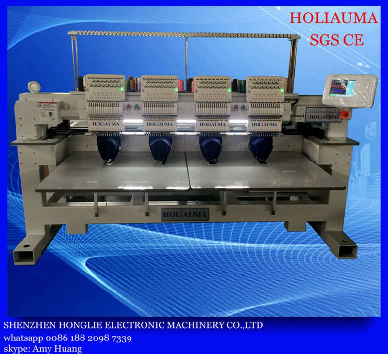 Four Head Industrial Computer Embroidery Machine for 3D Cap Garment Mulit Function Embroidery