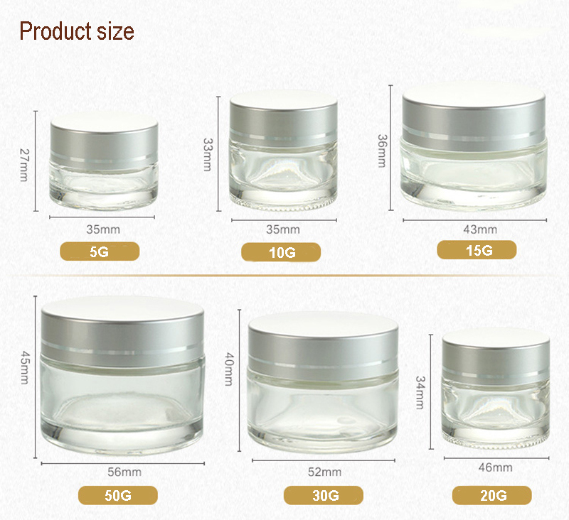 Cosmetic Packaging Jar with Aluminum Cap (NBG18)