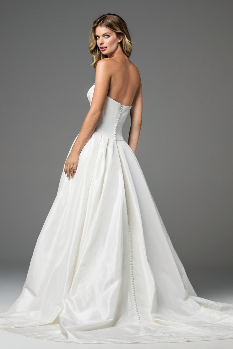 Strapless A-Line Wedding Dress with Bow