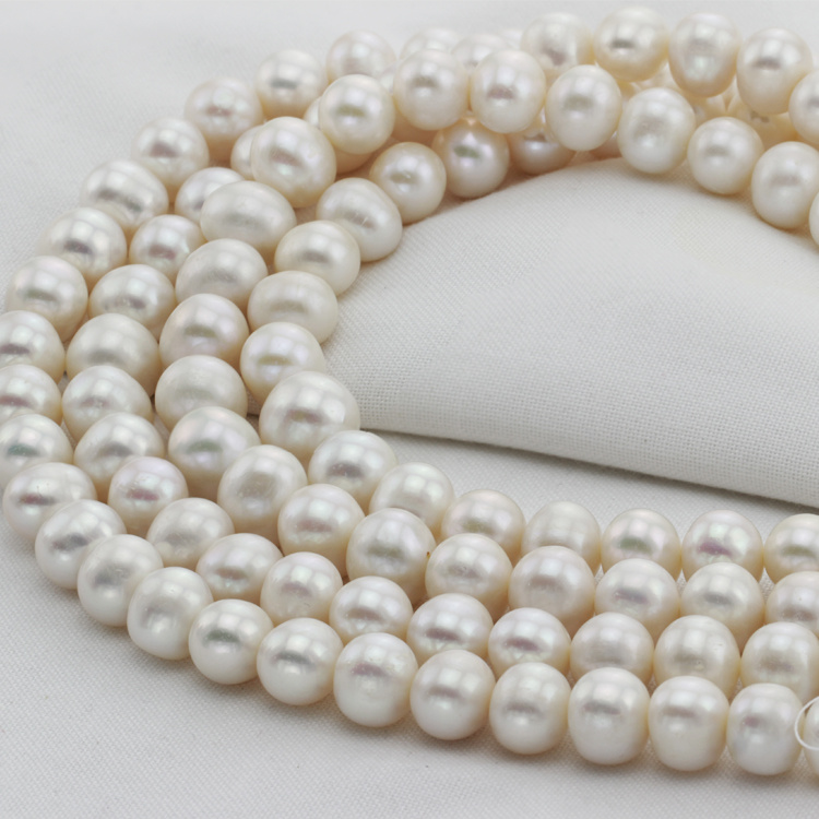 12mm Huge Large Size Natural Freshwater Ivory Pearl String