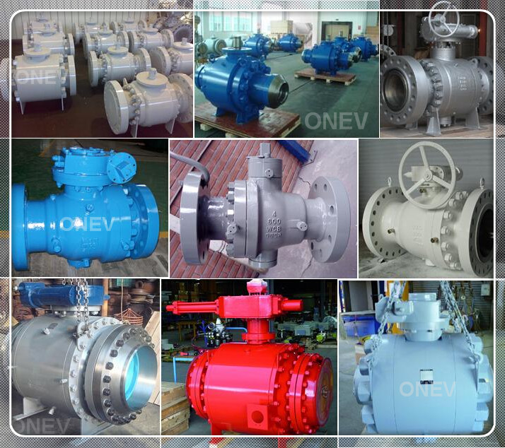 API Class900 Gear Trunnion Mounted Flanged Ball Valve (32