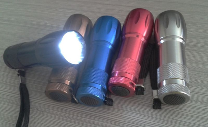 9LED Bowling Shape Flashlight Promotional Flashlight Gift Flashlight