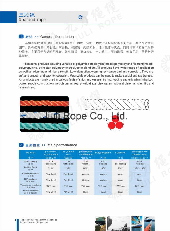 3 Strand Polyamide Rope