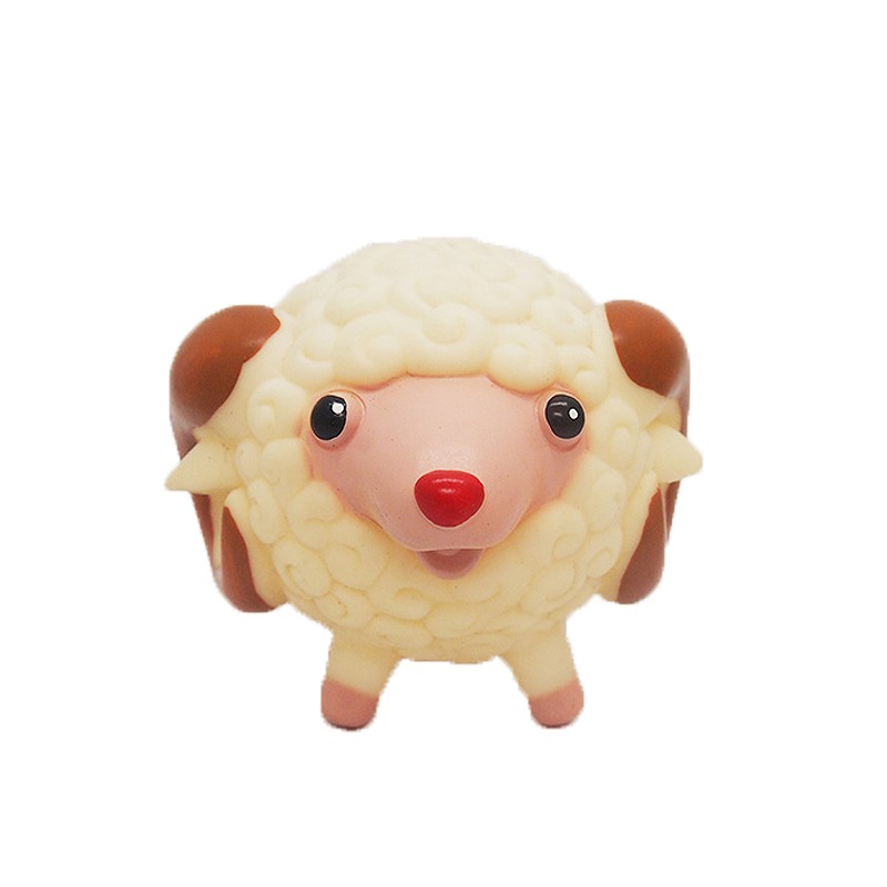Plastic Circle Sheep Animal Toys Customized