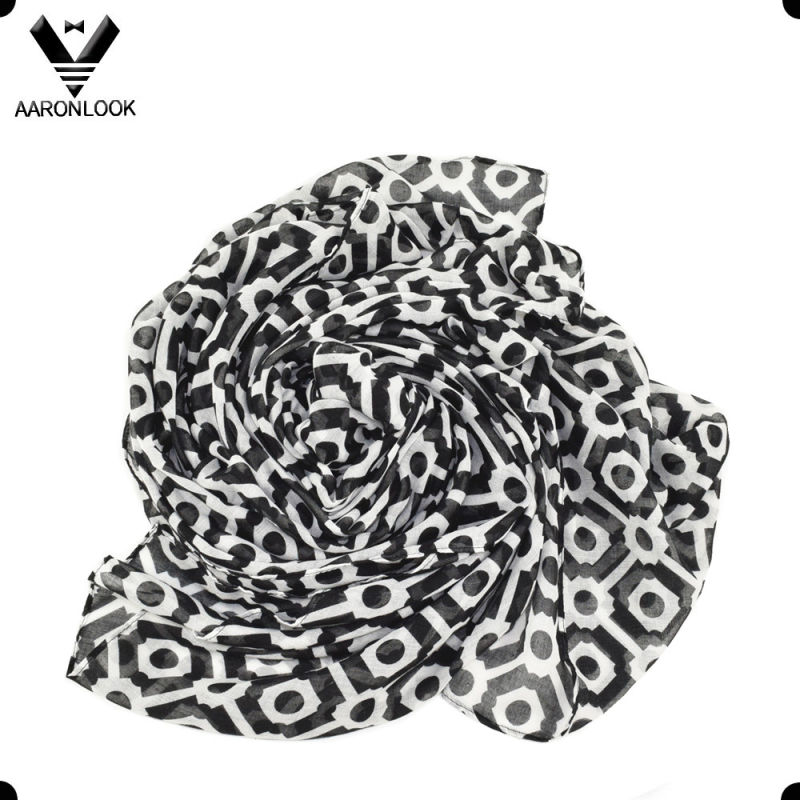 Fashionable Supply OEM Custom Printed Polyester Wide Scarf