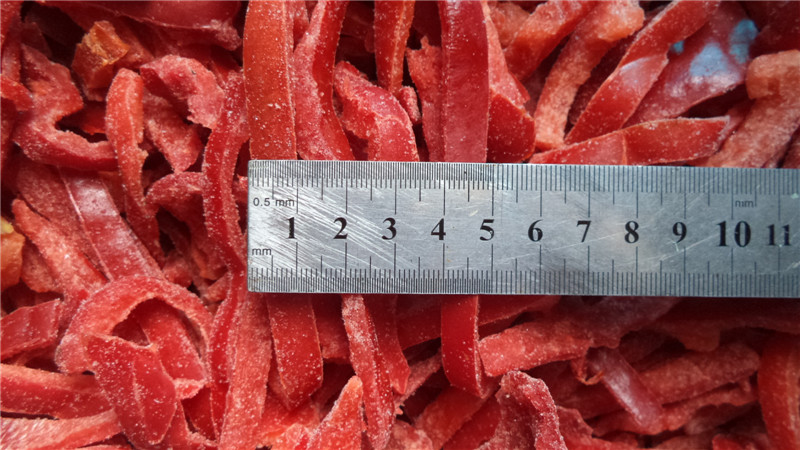 IQF Frozen Red Pepper Strips Slice