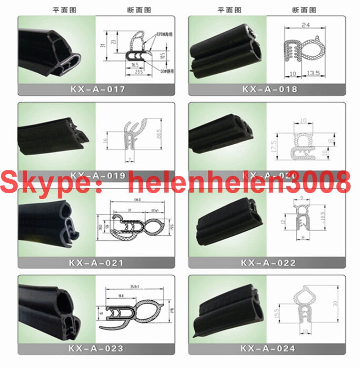 Durable Car Parts Extruded Rubber Strips for Doors