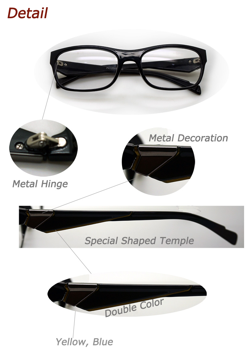 Latest Trendy Design Men's Reading Glasses with Metal Decoration (MRP21389)