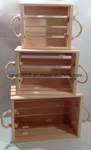 Lightweight Nesting Crate with Rope Handles