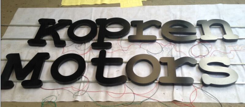 Popular LED Reverse Black Powder Coated Channel Letter