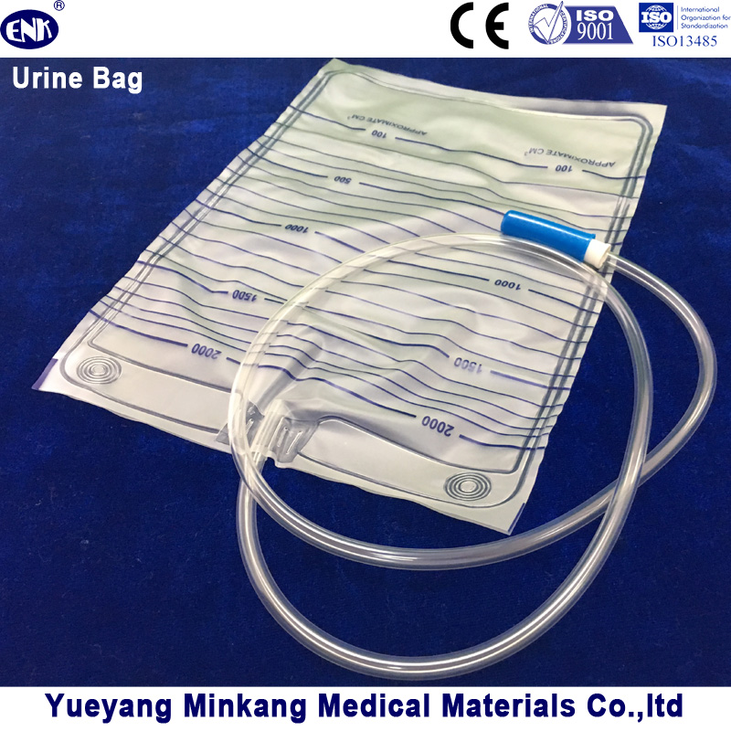 2000ml Medical Disposable Urinary Drainage Leg Bag for Adult Without Outlet