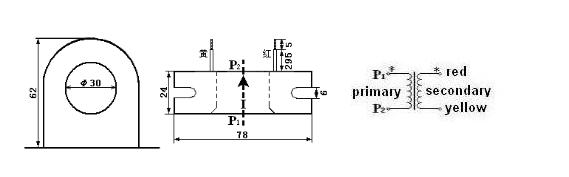 Lcta73c Vertical Feedthrough Micro Precision Current Transformer