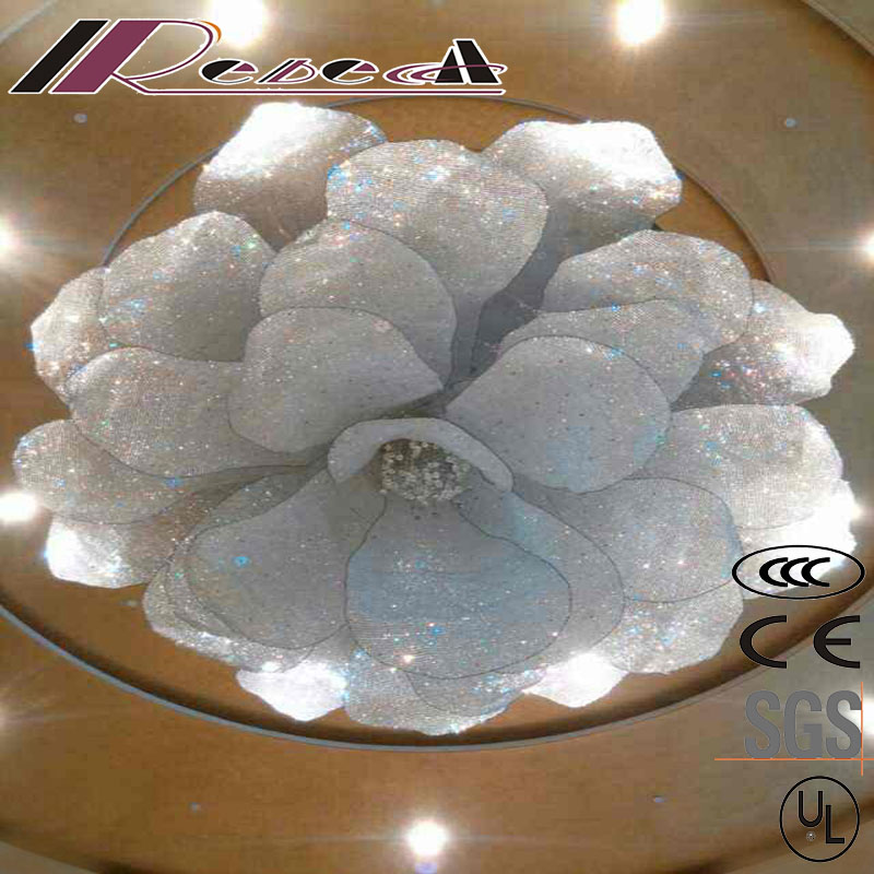 Hotel Decorative Modern Big Flowers Spectacular Crystal Hotel Project Pendant Lamp