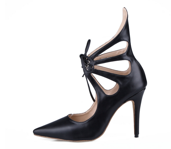 Fashion Hallow out High Heels Ladies Dress Shoes (HS17-055)