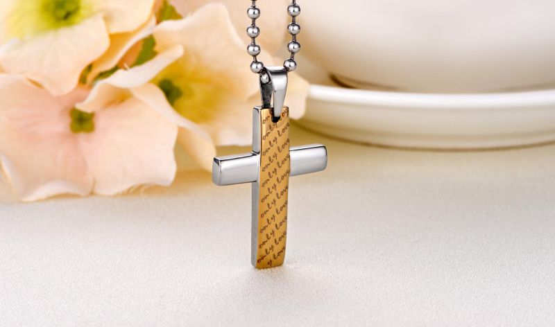 Hdx Stainless Steel Cross Fashion Jewelry Pendant with Only Love