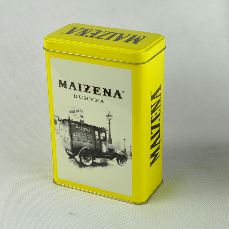 Custom Metal Tin Box for Tea with Rectangular Shape