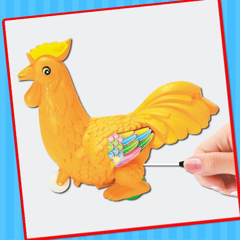 Push Rooster Chook Chicken Toy with Sweet Candy