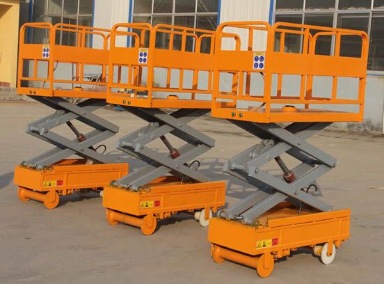 Guide Rail Aerial Scissor Lift Platform to Pick Fruit