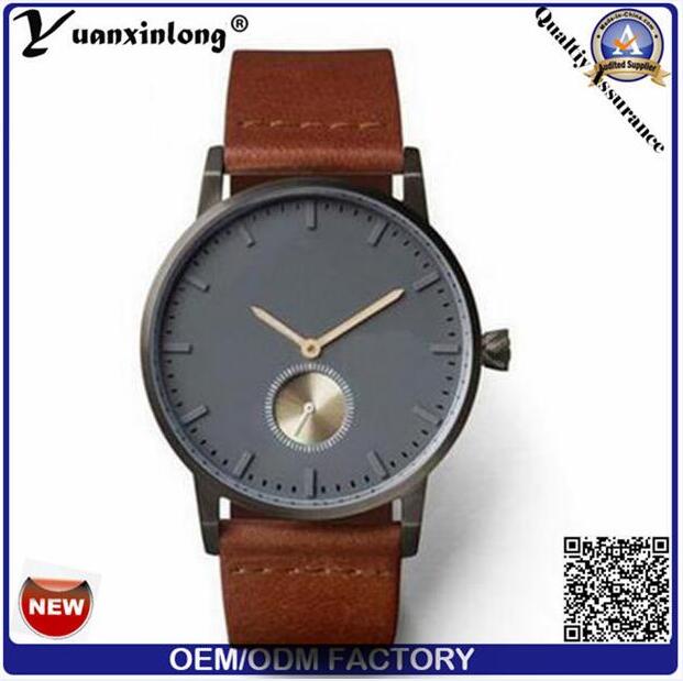 Yxl-018 2016 Hot Sale Small Hand Watch Women and Man Geunine Leather Straps Simple Watch