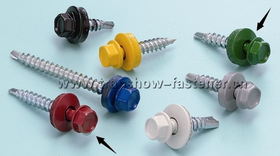 Ral Color Painted Hex Washer Roofing Screws